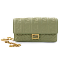 Fendi Woc Baguette Pelle Verde Salvia
