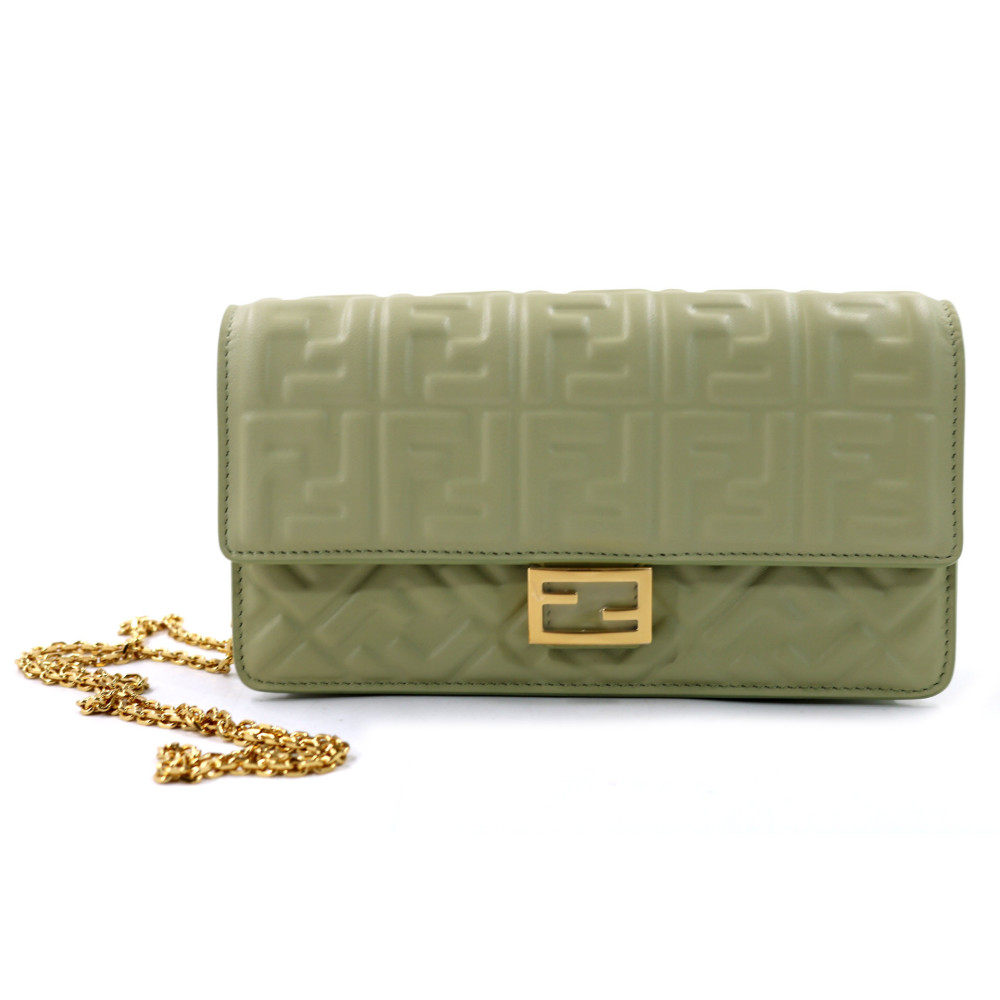 Fendi Woc Baguette Pelle Verde Salvia