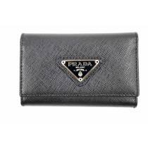 Prada Portachiavi Pelle Saffiano Nero