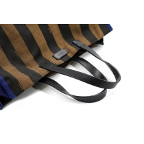 Fendi Shopping Tessuto Blu e Marrone
