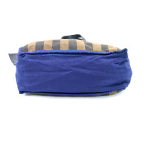 Fendi Shopping Tessuto Blu e Marrone