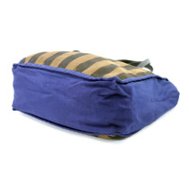 Fendi Shopping Tessuto Blu e Marrone