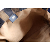 Fendi Shopping Tessuto Blu e Marrone