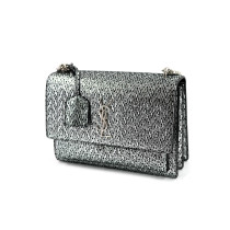 Saint Laurent Sunset Tessuto Nero e Argento