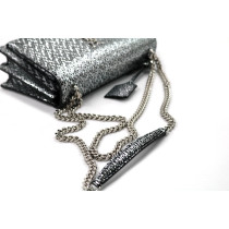 Saint Laurent Sunset Tessuto Nero e Argento