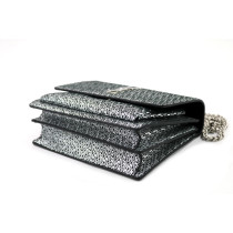Saint Laurent Sunset Tessuto Nero e Argento