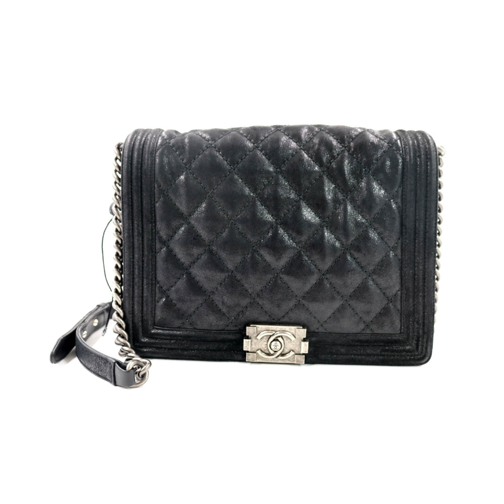 Chanel Le Boy Tracolla Suede Nera