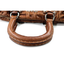 Prada Shopping Goffrata Pelle Marrone