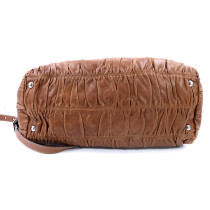 Prada Shopping Goffrata Pelle Marrone
