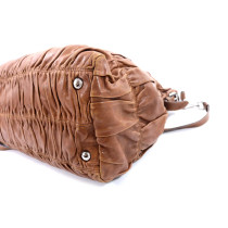 Prada Shopping Goffrata Pelle Marrone