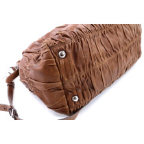Prada Shopping Goffrata Pelle Marrone