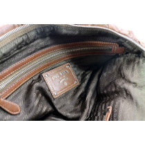 Prada Shopping Goffrata Pelle Marrone