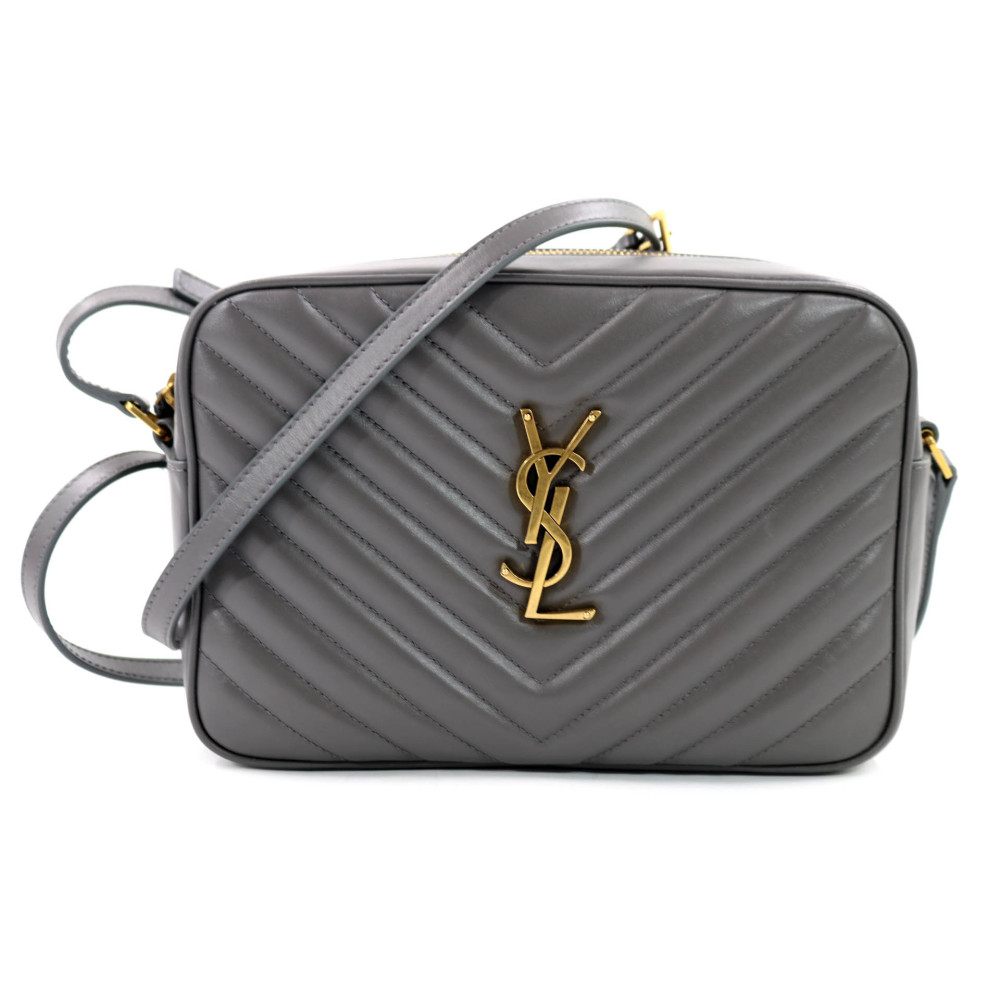 Saint Laurent Camera Bag Pelle di Vitello Grigia