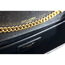 Saint Laurent Kate Medium Pelle Goffrata Nera