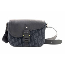 Dior Messenger Medium Saddle Tela Oblique e Pelle Nera