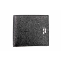 Prada Portafoglio Pelle Nera Argento