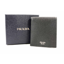 Prada Portafoglio Pelle Nera Argento