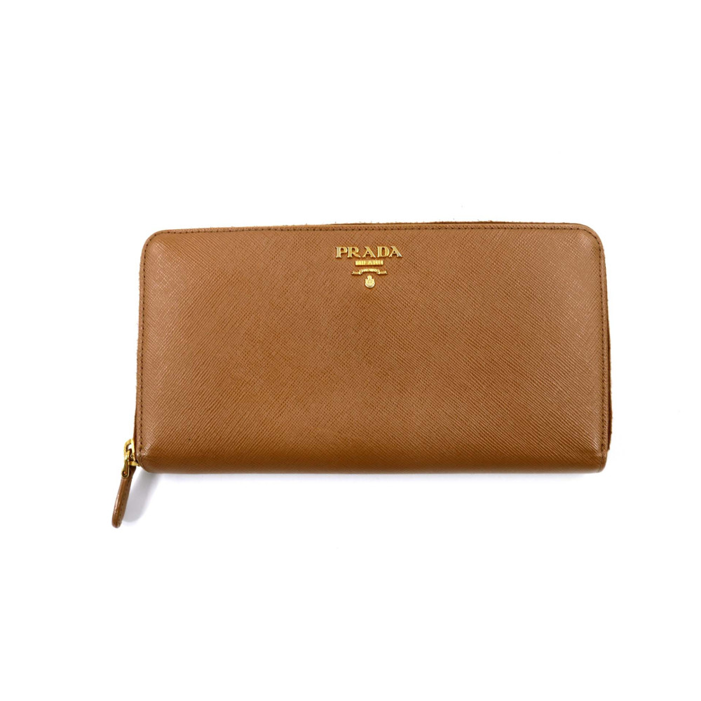 Prada Portafoglio Lungo Pelle Cammello
