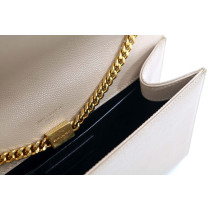 Saint Laurent Kate Media Pelle Beige