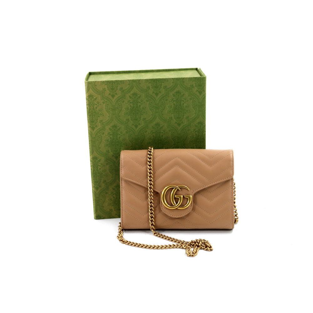 Gucci Tracolla Marmont Pelle Rosa Cipria
