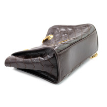 Saint Laurent Niki Shopping Pelle Marrone Scuro