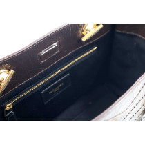 Saint Laurent Niki Shopping Pelle Marrone Scuro