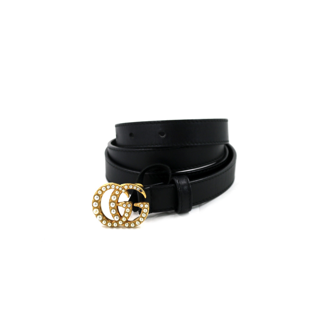 Gucci Cintura Marmont Pelle Nera