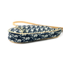 Dior Saddle Vintage Tela Oblique Blu