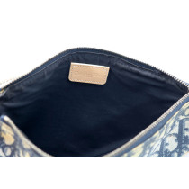Dior Saddle Vintage Tela Oblique Blu