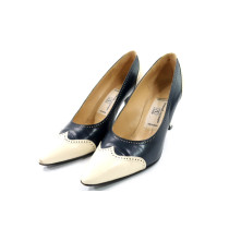 Valentino Decollete Pelle Blu e Panna