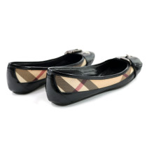 Burberry Ballerine Check Beige e Pelle Nera