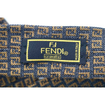 Fendi Cravatta Lana e Seta Marrone