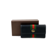 Gucci Portafoglio Ophidia Continental Pelle Nera