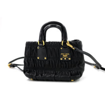Prada Tote Bag Mini Gaufrè Pelle Nera