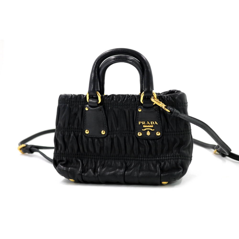 Prada Tote Bag Mini Gaufrè Pelle Nera