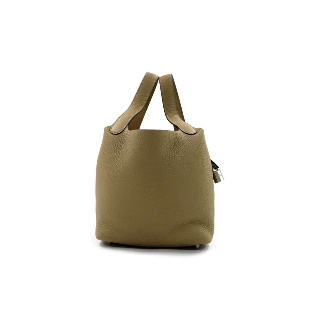 Hermes Picotin 18 Pelle Etoupe Tortora