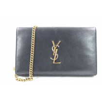 Saint Laurent Pochette Kate Pelle Nera