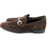 Ferragamo Mocassini Pelle Scamosciata Marrone