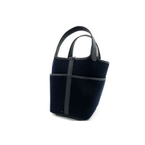 Hermes Picotin Lock 18 Pocket Tela e Pelle Blu