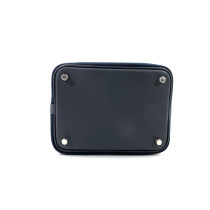 Hermes Picotin Lock 18 Pocket Tela e Pelle Blu