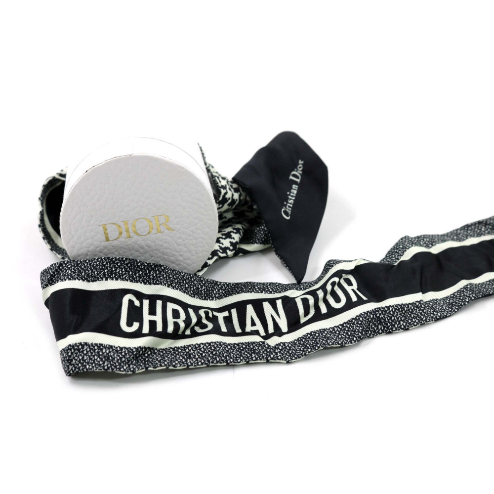 Dior Twilly Mitzha 30 Montaigne Seta Nera e Bianca
