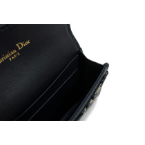 Dior Portacarte Bloom Saddle Oblique Tela Blu