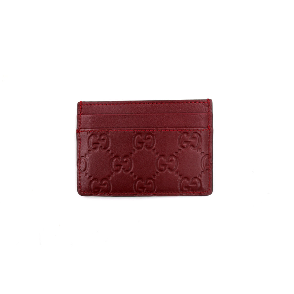 Gucci Portacarte Pelle Bordeaux