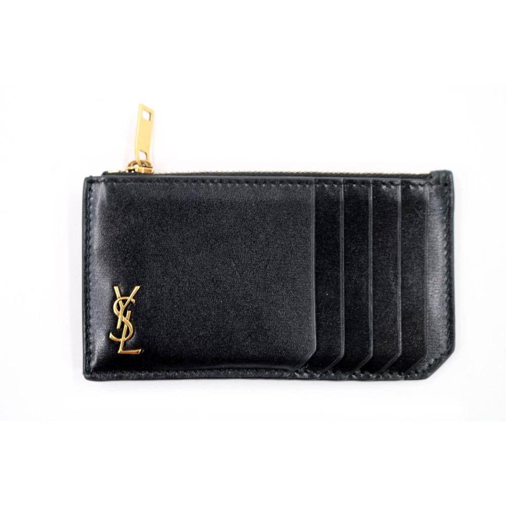 Saint Laurent Portacarte Pelle Nera
