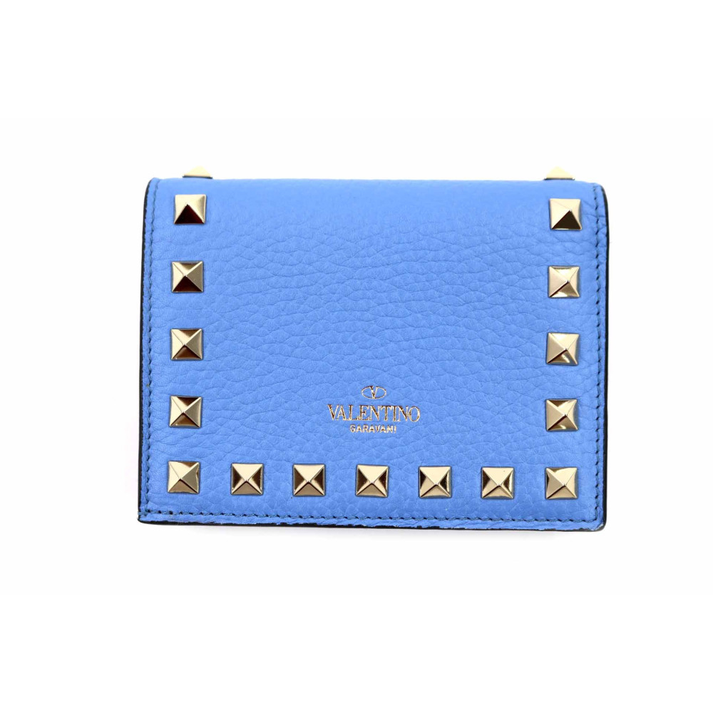 Valentino Portafoglio Pelle Azzurra