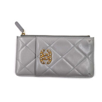 Chanel Portafoglio 19 Pelle Grigia