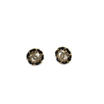 Chanel Orecchini Acciaio Nero e Champagne