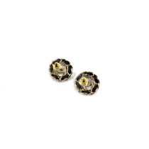 Chanel Orecchini Acciaio Nero e Champagne