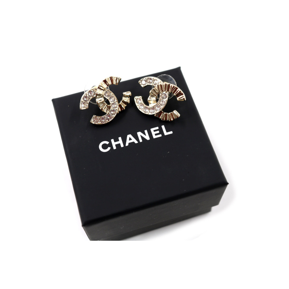 Chanel Orecchini Acciaio Champagne