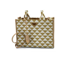 Prada Tote Symbole Tessuto Beige
